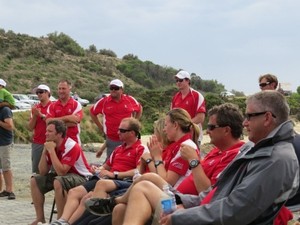 The crews and King Island locals watch on during the presentation  - ORCV Melbourne to King Island photo copyright Mark Seager taken at  and featuring the  class
