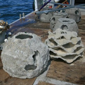 This is a sample of the reefs being installed into Port Phillip Bay photo copyright Jarrod Day taken at  and featuring the  class
