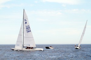 The little fishing boat saw the writing on the wall and evacuated the area. - Entire 2013 Etchells Victorian Championship photo copyright  Alex McKinnon Photography http://www.alexmckinnonphotography.com taken at  and featuring the  class