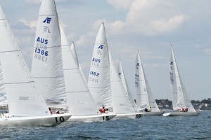 The start was eventful, as it turned out. - Entire 2013 Etchells Victorian Championship photo copyright  Alex McKinnon Photography http://www.alexmckinnonphotography.com taken at  and featuring the  class
