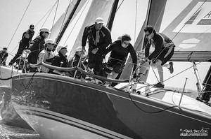 The crew aboard Plenty scrambles in preparation for a mark rounding.  - Miami Beach Invitational photo copyright William Wagner taken at  and featuring the  class