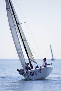 Tony Tabb of Winnetka, Ill. finished second in today’s single race for the Audi Melges 20 fleet.

2013 Bacardi Miami Sailing Week photo copyright  Cory Silken taken at  and featuring the  class