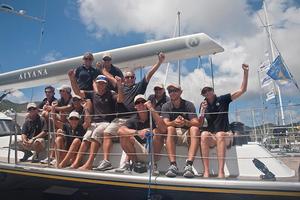 Victory for Peter Corr's Alia 82, Aiyana in the Round Tortola Race - 2013 BVI Spring Regatta and Sailing Festival photo copyright  Todd Van Sickle taken at  and featuring the  class