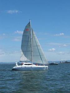 No Problems came down from Gladstone to enjoy the race home - Allyacht Spars Brisbane to Gladstone Multihull Yacht Race photo copyright Peter Hackett taken at  and featuring the  class