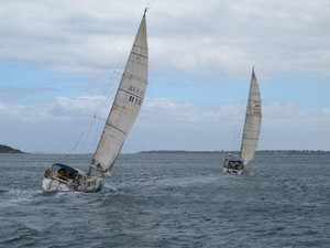 Escapade and Southern Cross get underway - 2013 Melbourne Osaka photo copyright Simon Dryden taken at  and featuring the  class