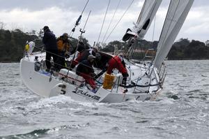 Leading monohull in the fleet is AdvantEDGE from the Tamar RIver - 2013 Three Peaks Race photo copyright Paul Scrambler taken at  and featuring the  class