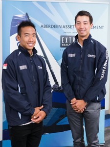 Team Aberdeen Singapore Sailors Scott Glen Sydney and Justin Wong - Extreme Sailing Series 2013 photo copyright Aberdeen Asset Management taken at  and featuring the  class