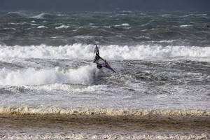 Wave Action - Thomas Traversa pulling off the day's only successful Wave-360, earning him valuable scores - 2013 Red Bull Storm Chase photo copyright  John Carter http://www.redbullstormchase.com/ taken at  and featuring the  class