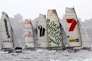 Race 7, JJ Giltinan Trophy, 2013, Sydney Harbour photo copyright Frank Quealey /Australian 18 Footers League http://www.18footers.com.au taken at  and featuring the  class