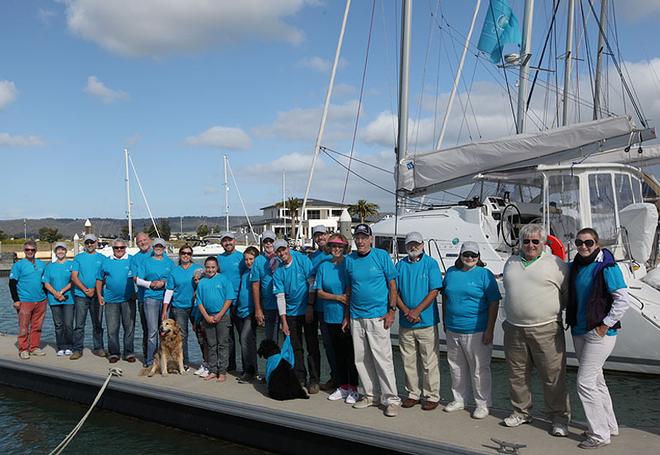 The entire crew from each vessel in the Lagoon Escapade. - 2013 Lagoon Escapade ©  John Curnow