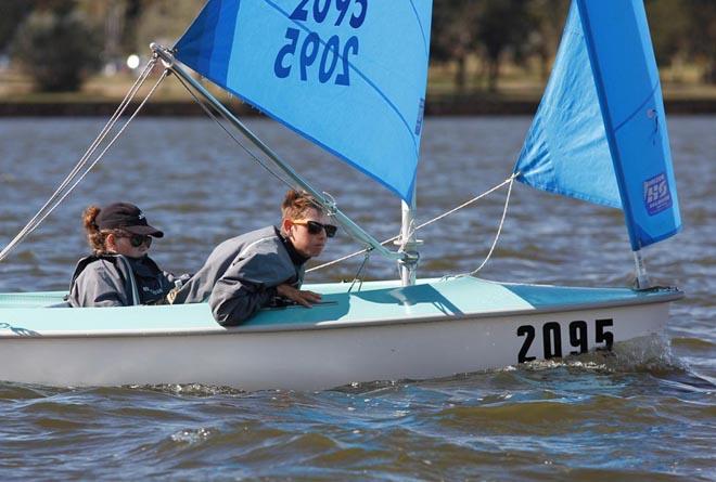 Jocelyn & Tristan Neumueller (SA) have a sizeable lead in the two person 303s - 2013 Australian & Asia-Pacific Access Class Championships © Robert Barnbrook