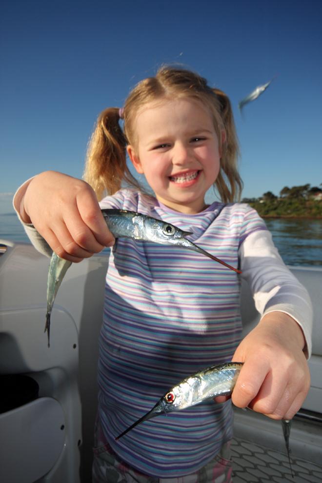 If you want an instant mile from your child, go garfishing. © Jarrod Day