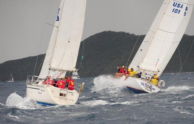 BVI Spring Regatta 2013 - Red Stripe/Reba, C and C41 CB, Jon Charlton/Claude Bonanni (USA), Jib and Main 1  © Todd VanSickle / BVI Spring Regatta http://www.bvispringregatta.org