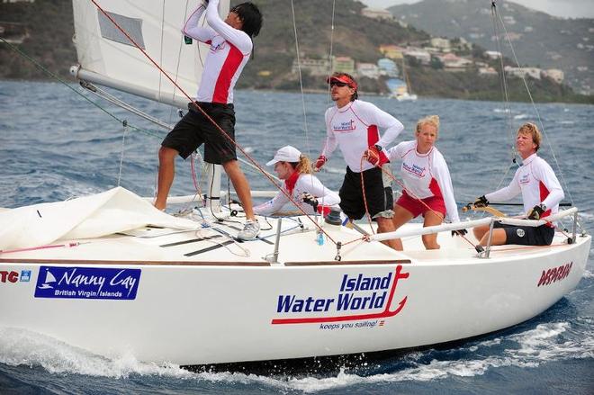 BVI Spring Regatta 2013 - Island Water World Racing, IC24, Chuck Pessler (ISV) © Todd VanSickle / BVI Spring Regatta http://www.bvispringregatta.org