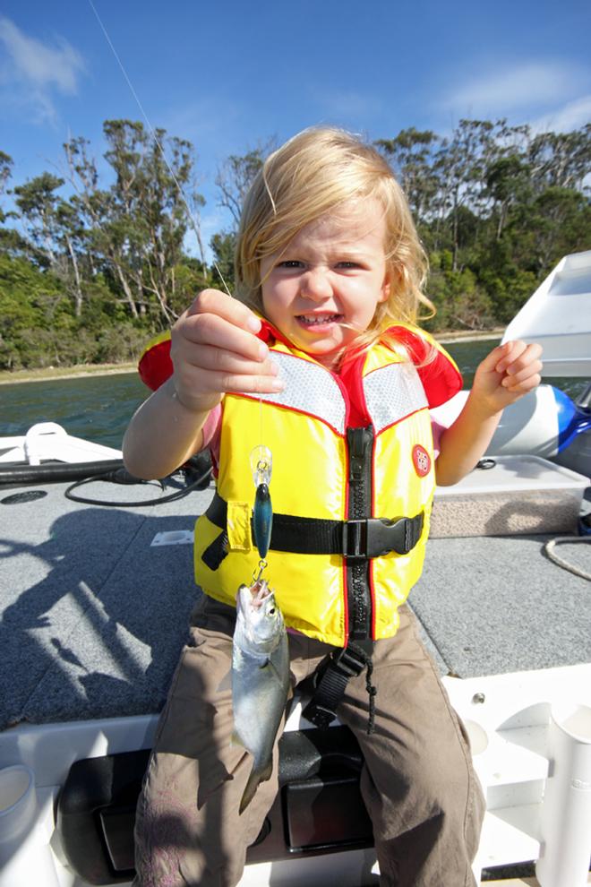 Trolling can be very successful for kids and will yeild a good catch of fish. © Jarrod Day