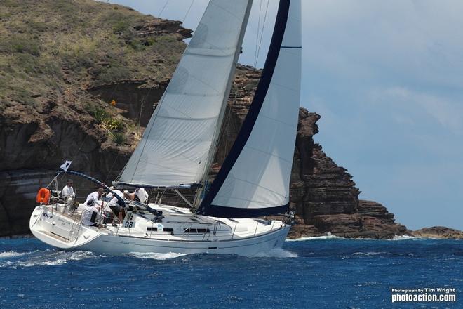 Bareboat 1, KH+P Sea You Later, Dufour 455, Alfred Geisser (Switzerland ) - Antigua sailing week 2013 © Tim Wright