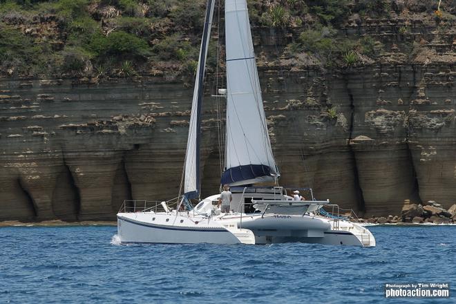 Multihull, Teora, Outremer, Maas Hanen (Australia) - Antigua sailing week 2013 © Tim Wright