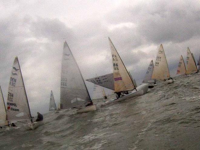 Finn World Masters images with reverse mounted Go-Pro camera &copy; Robert Deaves/Finn Class http://www.finnclass.org
