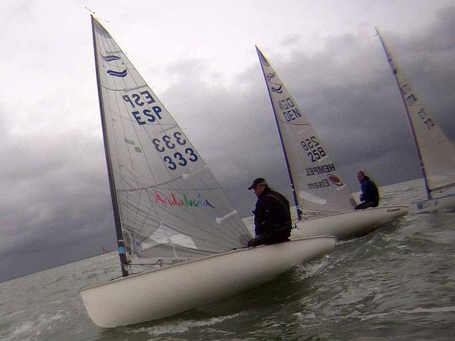 Finn World Masters images with reverse mounted Go-Pro camera &copy; Robert Deaves/Finn Class http://www.finnclass.org