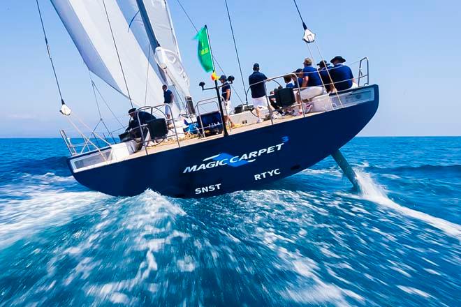 MAGIC CARPET CUBED, Sail n: GBR1001, Owner: SIR LINDSAY OWEN-JONES, Group 0 (IRC >18.29 mt) - 2013 Giraglia Rolex Cup © Marcel Mochet / Route des Princes