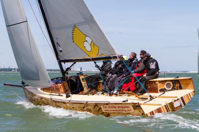 The Collective Spirit approach the race finish today at the J.P. Morgan Asset Management Round the Island Race. © onEdition http://www.onEdition.com