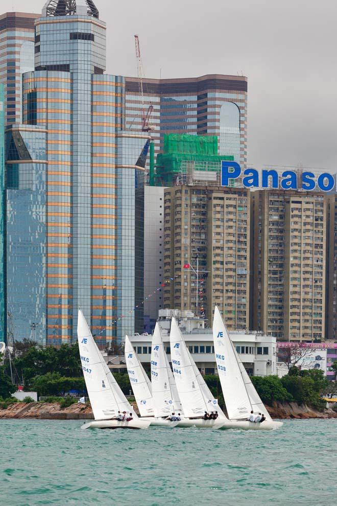 RHKYC Spring Regatta 2013 - Etchells start in front of the Clubhouse ©  RHKYC/Guy Nowell http://www.guynowell.com/