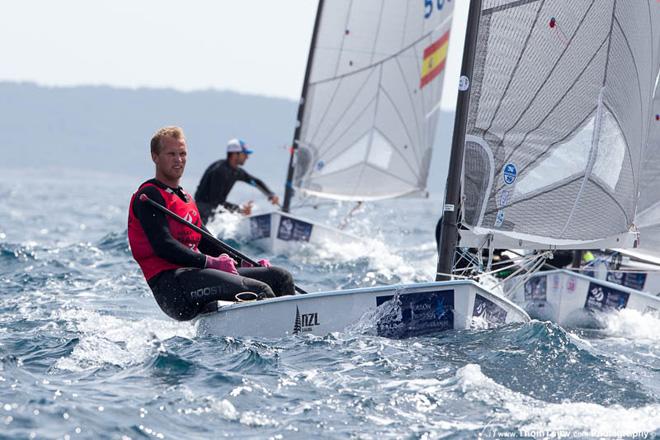 Josh Junior (NZL) - Finn class racing at the ISAF Sailing World Cup Hyeres 2013 © Thom Touw http://www.thomtouw.com