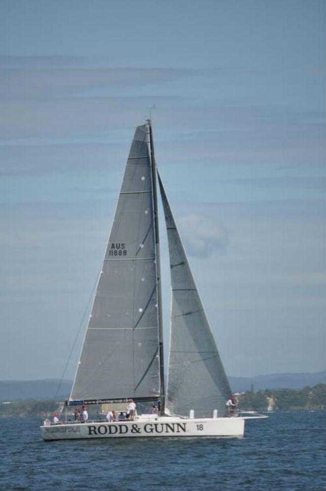 Wedgetail prepares at the start of the QantasLink Brisbane to Gladstone Yacht Race © Jordana Statham