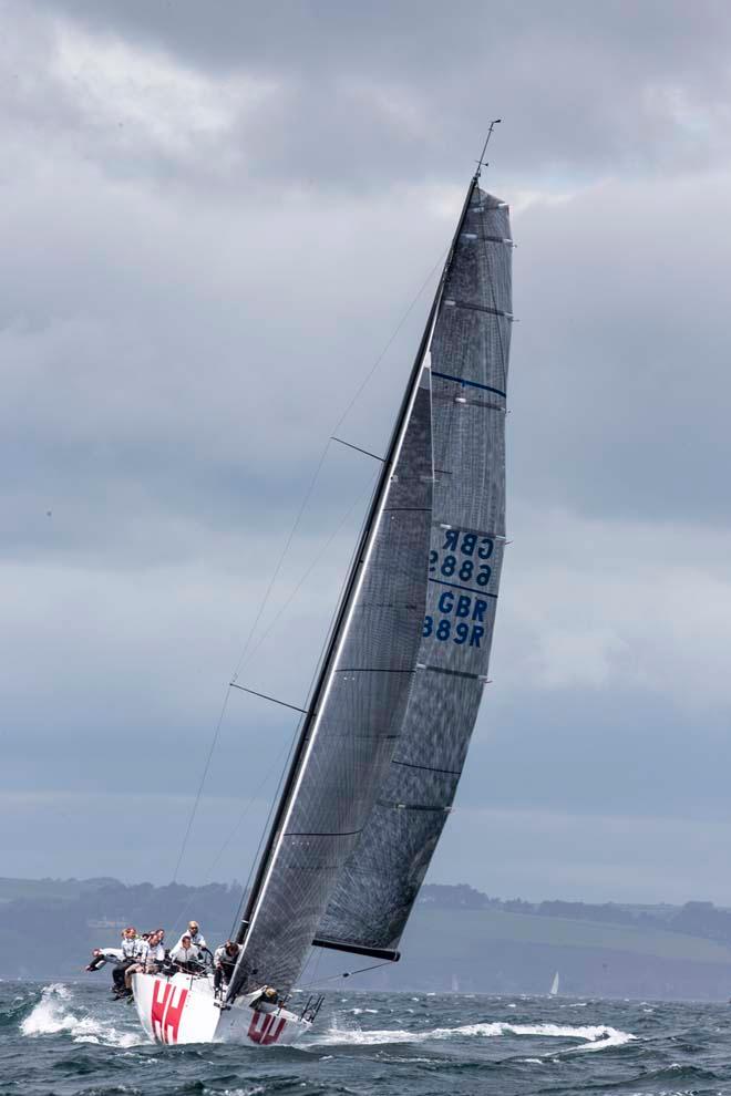 Friday 28th June 2013, Kinsale, Co. Cork: Andy Williams Keronimo in breezy conditions and choppy seas off the Old Head of Kinsale on day 2 of the Covestone Asset Management Sovereigns Cup 2013.<br />
 © David Branigan - Oceansport.ie