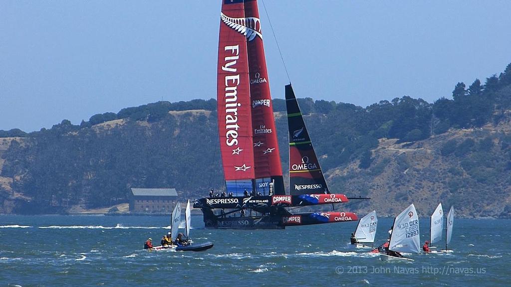 Emirates Team NZ - America’s Cup Practice session - June 21, 2013 © John Navas 