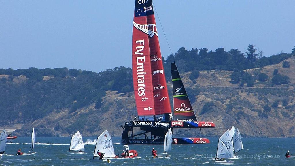 Emirates Team NZ - America’s Cup Practice session - June 21, 2013 © John Navas 