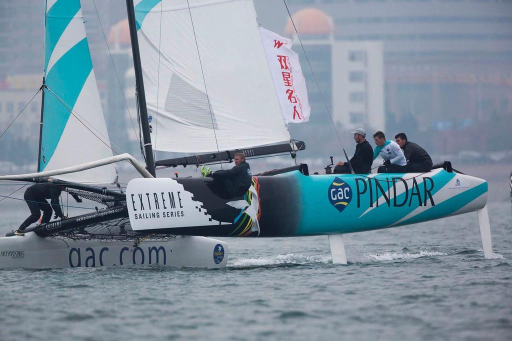 GAC Pindar in action during the 2013 Extreme Sailing Series © Lloyd Images http://lloydimagesgallery.photoshelter.com/