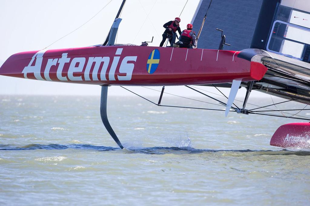 AC72 testing in San Francisco south bay. Artemis Racing April 2013, Alameda, USA photo copyright Sander van der Borch / Artemis Racing http://www.sandervanderborch.com taken at  and featuring the  class