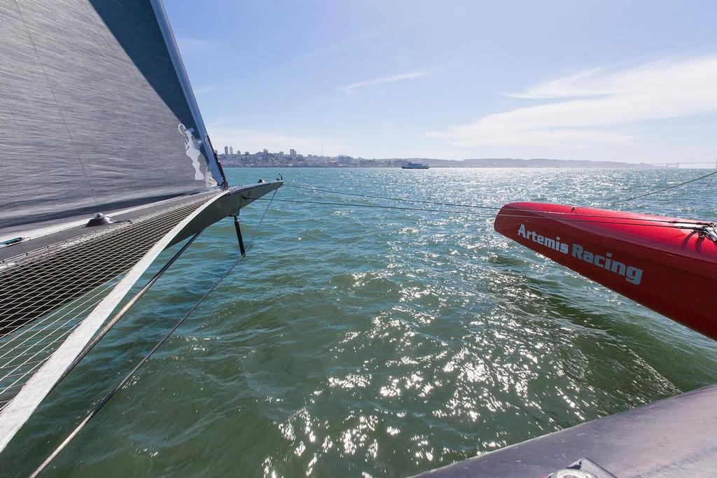 Onboard the AC72. Artemis Racing April 11th 2013, Alameda, USA © Sander van der Borch / Artemis Racing http://www.sandervanderborch.com