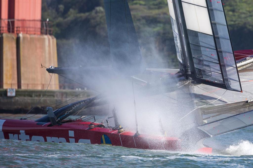 AC72 testing in San Francisco bay. Artemis Racing April 2013, Alameda, USA photo copyright Sander van der Borch / Artemis Racing http://www.sandervanderborch.com taken at  and featuring the  class