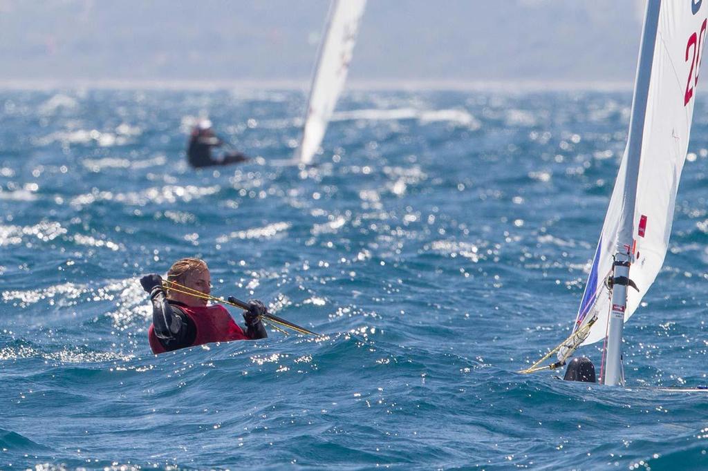 ISAF Sailing World Cup Hyeres 2013 - Laser Radial, Marit Bouwmeester (NED) photo copyright Thom Touw http://www.thomtouw.com taken at  and featuring the  class