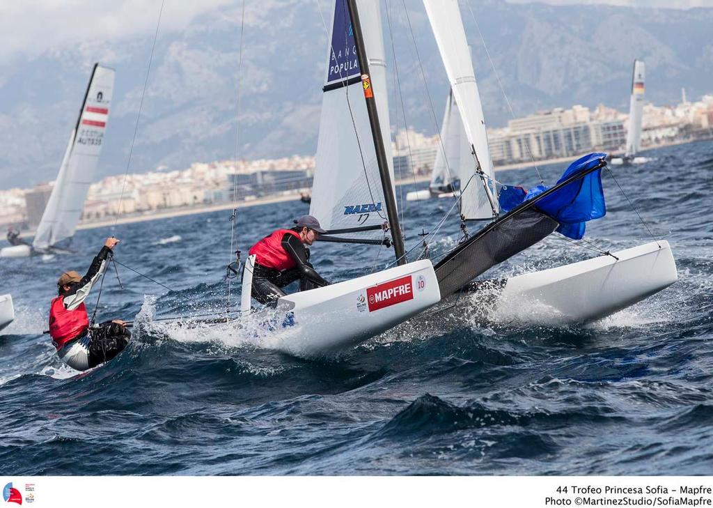 44 TROFEO S.A.R. Princesa Sofia Mapfre, day 4 -  Nacra 17; FRA; FRA-39; 10; Billy Besson; Marie Riou © MartinezStudio.es