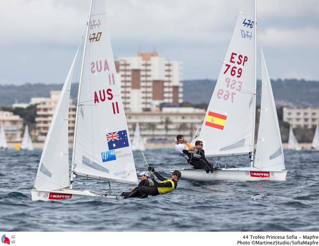 44 TROFEO S.A.R. Princesa Sofia Mapfre, day 5 - 470 Men; ESP; ESP-769; 31; Jorge Martinez Doreste; Aaron Sarmiento Padilla; 470 Men; AUS; AUS-11; 1; Mat Belcher; Will Ryan photo copyright MartinezStudio.es taken at  and featuring the  class