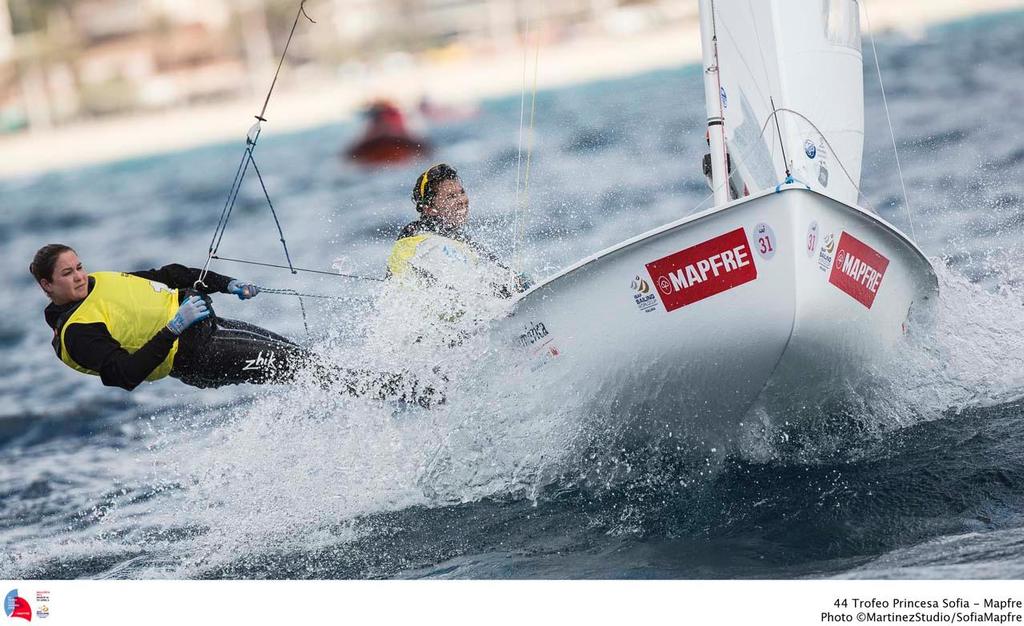 44 Trofeo Princesa Sofia Mapfre Medal Race, day 6 - 470 Women; BRA; BRA-177; 31; Fernanda Oliveira; Ana Barbachan photo copyright MartinezStudio.es taken at  and featuring the  class