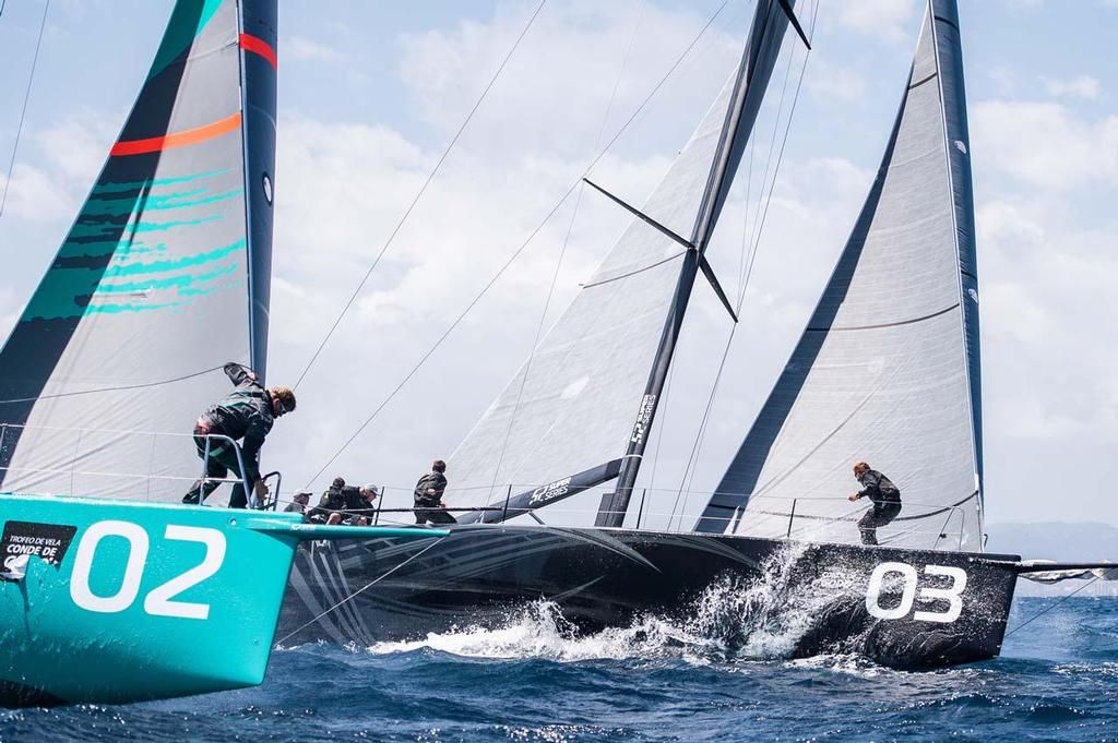 BARCELONA, SPAIN - MAY 25: Quantum Racing (L) and RÃ¡n Racing (R) in action during day three of the 40th Trofeo Conde de GodÃ³ at Real Club NÃ¡utico de Barcelona on May 25th 2013 in Barcelona, Spain. Photo by Xaume Olleros / 52 Super Series © Xaume Olleros / 52 Super Series