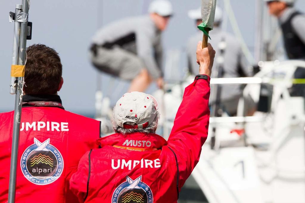 Match Race Germany - Qualifying Day 1 - Alpari World Match Racing Tour 2013 Race umpires in action during the Qualifying Round photo copyright Brian Carlin taken at  and featuring the  class