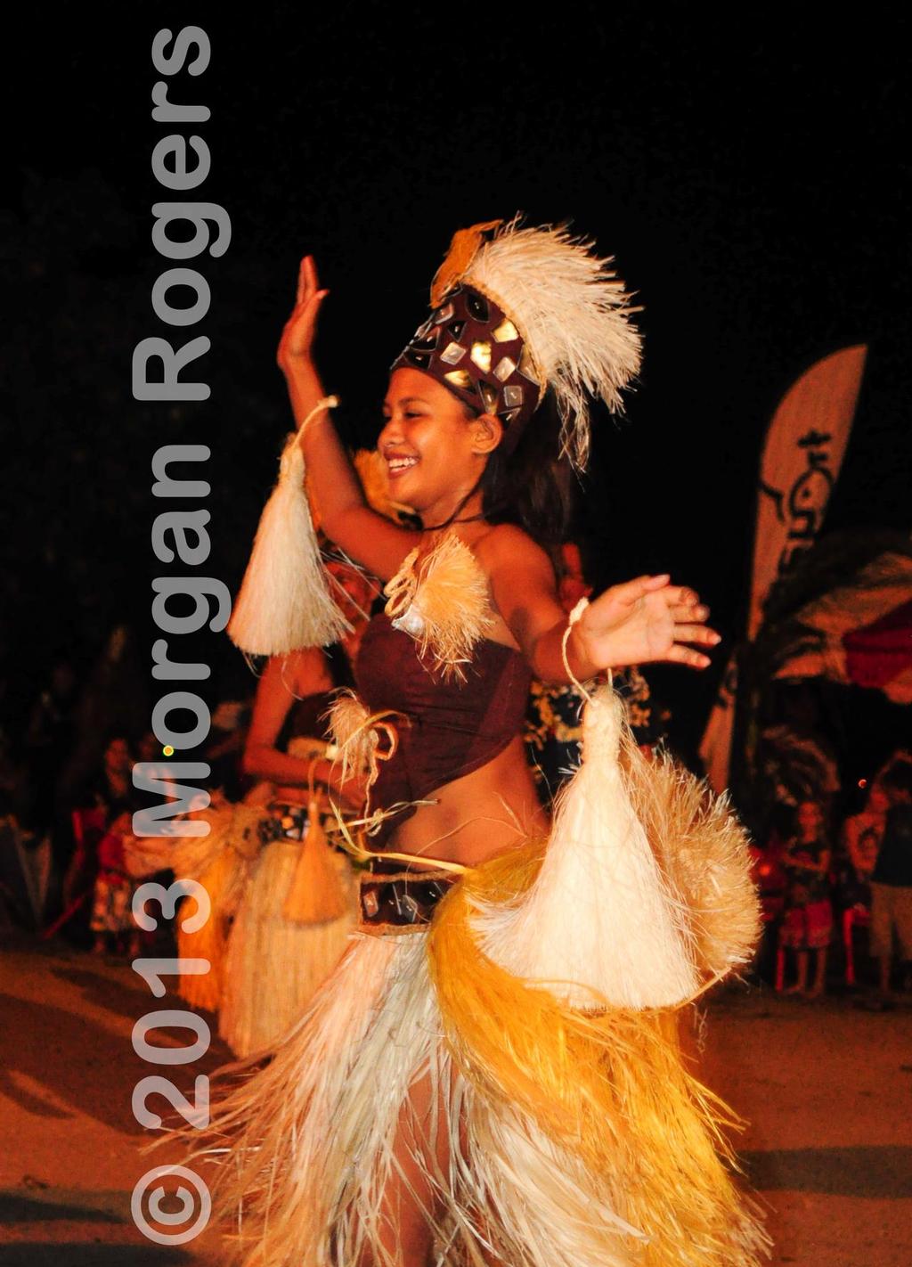 More relaxed environs with traditional dance on Huahine - Tahiti Pearl Regatta 10th Edition photo copyright Morgan Rogers taken at  and featuring the  class