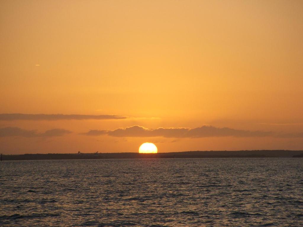 Sunrise at sea was welcome after a wild night - Allyacht Spars Brisbane to Gladstone Multihull Yacht Race © Peter Hackett