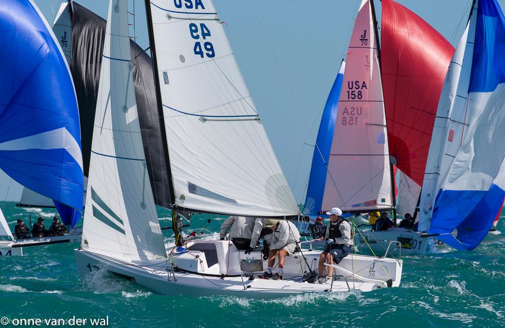 J/70s sailing upwind - Charleston Race Week photo copyright Onne Vanderwal taken at  and featuring the  class