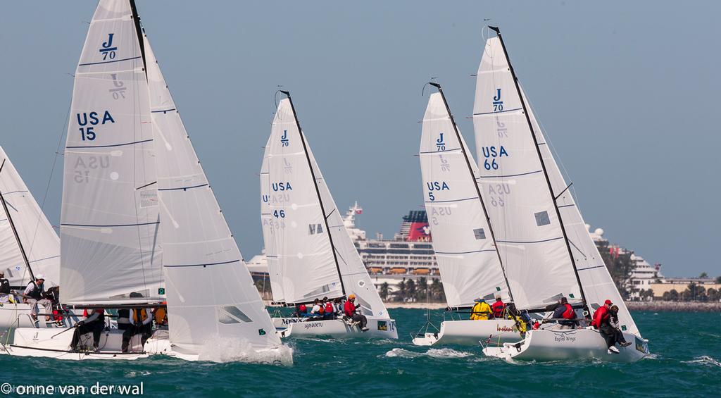 J/70s sailing upwind - Charleston Race Week photo copyright Onne Vanderwal taken at  and featuring the  class