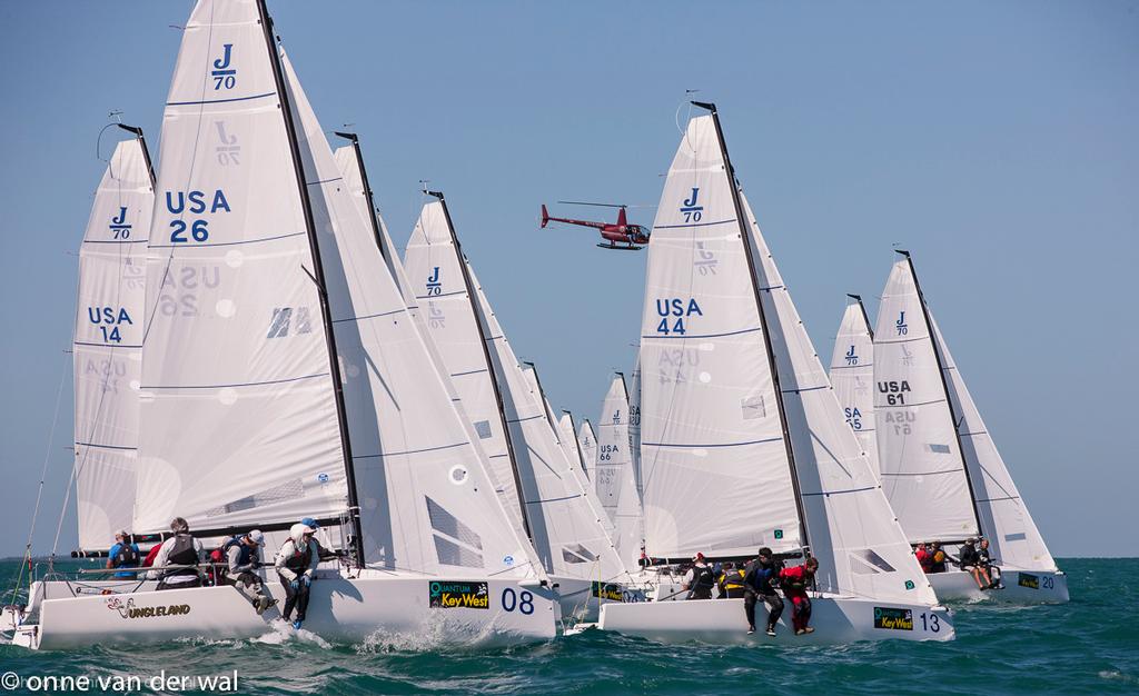 J/70s sailing upwind - Charleston Race Week photo copyright Onne Vanderwal taken at  and featuring the  class