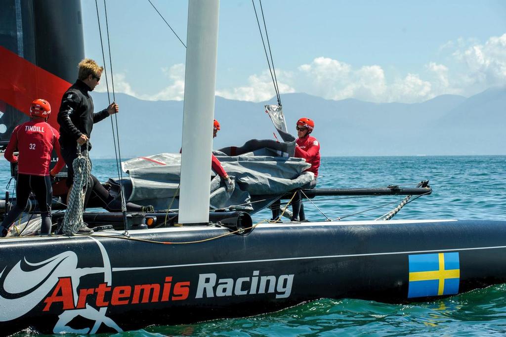 Artemis Racing - Practice session - ACWS Naples April 12, 2013 © Artemis Racing/ Diego De Miranda http://www.artemisracing.com