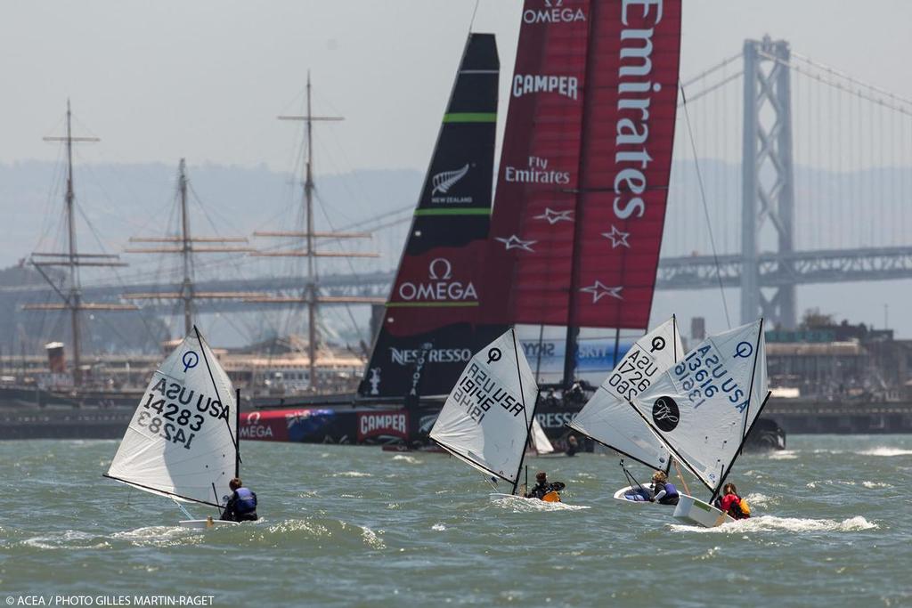 21/06/2013 - San Francisco (USA,CA) - 34th America's Cup - Oracle and ETNZ train today on the Bay photo copyright ACEA/ Bob Grieser http://photo.americascup.com/ taken at  and featuring the  class