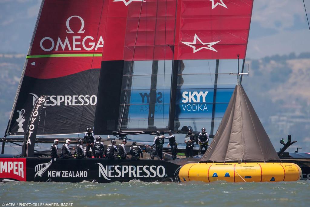 21/06/2013 - San Francisco (USA,CA) - 34th America's Cup - Luna Rossa and ETNZ training photo copyright ACEA - Photo Gilles Martin-Raget http://photo.americascup.com/ taken at  and featuring the  class