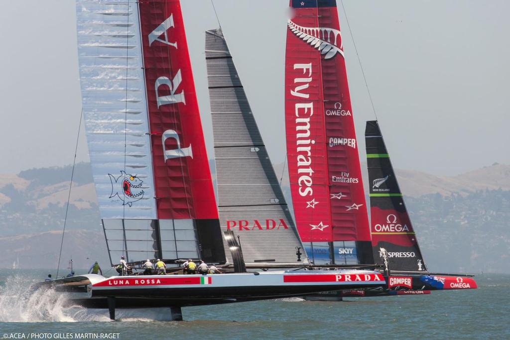 34th America&rsquo;s Cup - Luna Rossa and Emirates Team NZ photo copyright ACEA/ Bob Grieser http://photo.americascup.com/ taken at  and featuring the  class